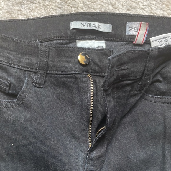 SP Black Ripped Knee High Waisted Skinny Jeans - Picture 3 of 4